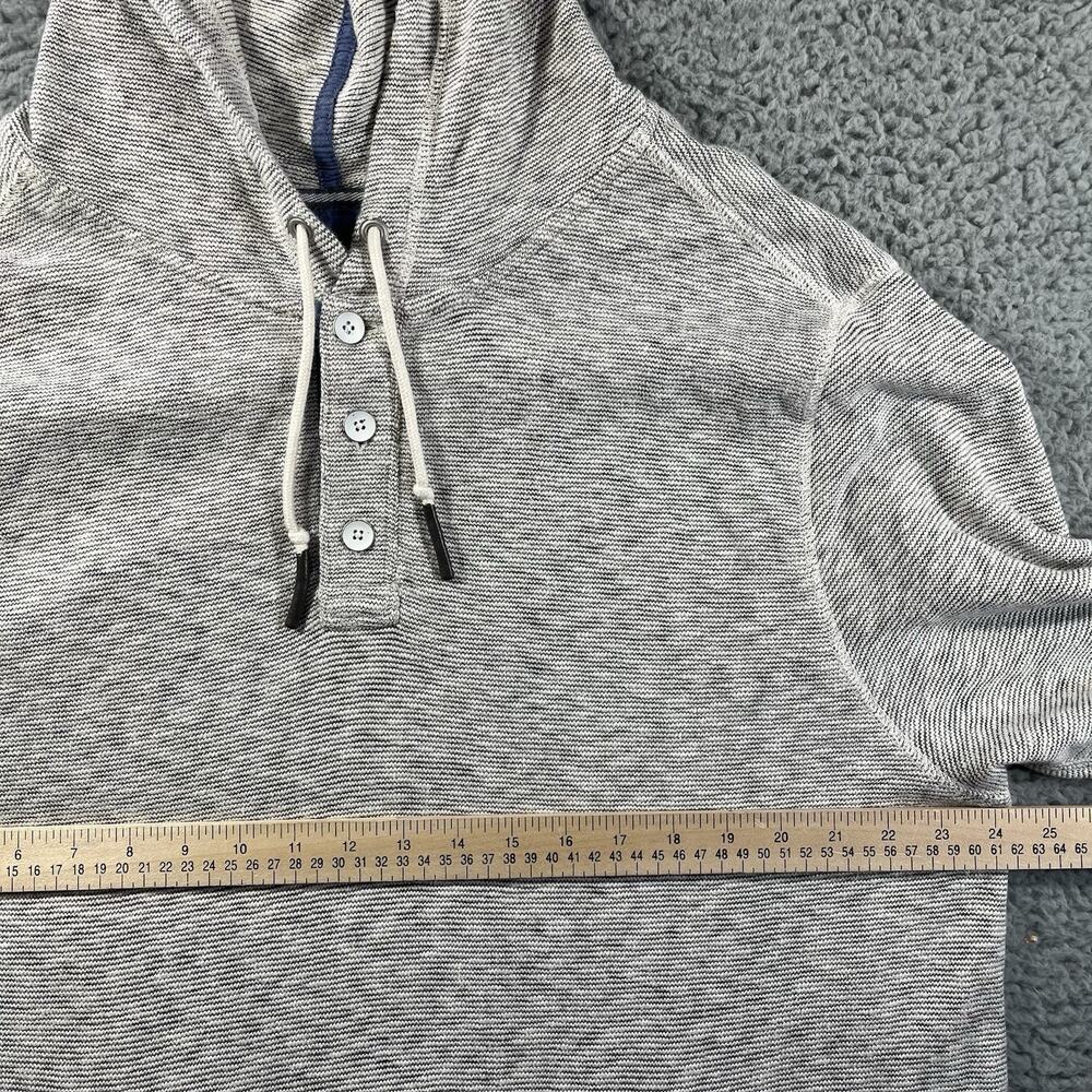 Tommy Bahama Mens XXL Gray Melange Knit Hoodie Pullover Sweater Long Sleeve - Picture 4 of 8